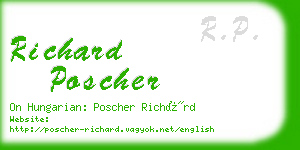 richard poscher business card